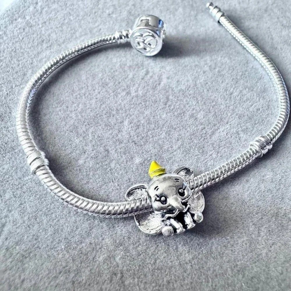 Silver Dumbo Elephant Bead Charm fits PANDORA - Picture 2 of 8